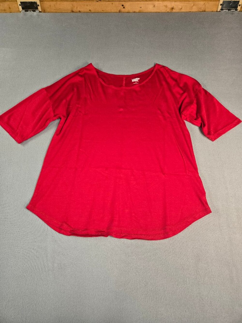 Lands' End Relaxed Knit Top, Bright Red, Size L